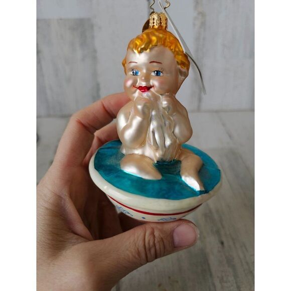 Radko bathing beauty baby cup RARE child ornament vintage 2003 Xmas tree - Picture 2 of 10